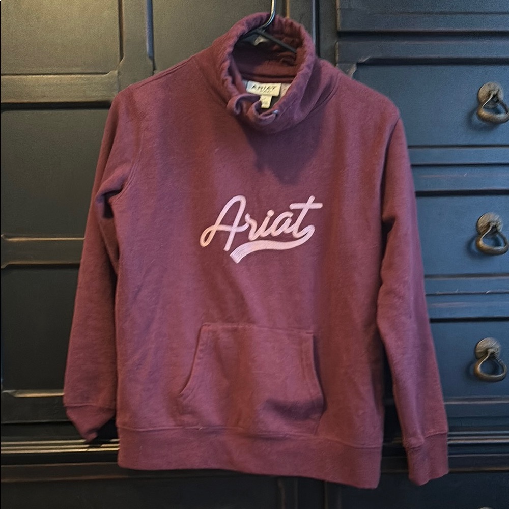 Ariat Burgundy  Sweatshirt with Pink Logo